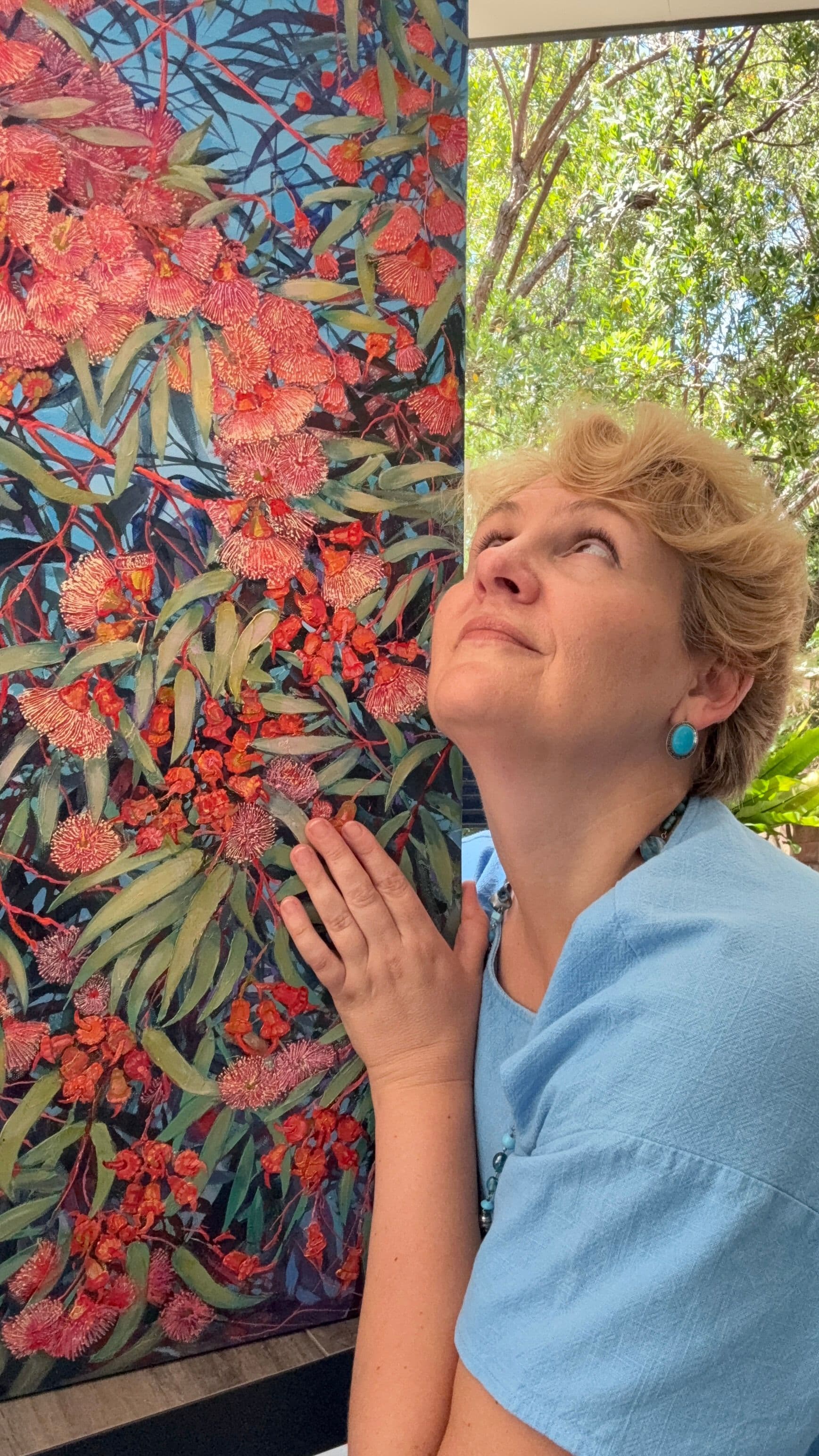 Artist looking up