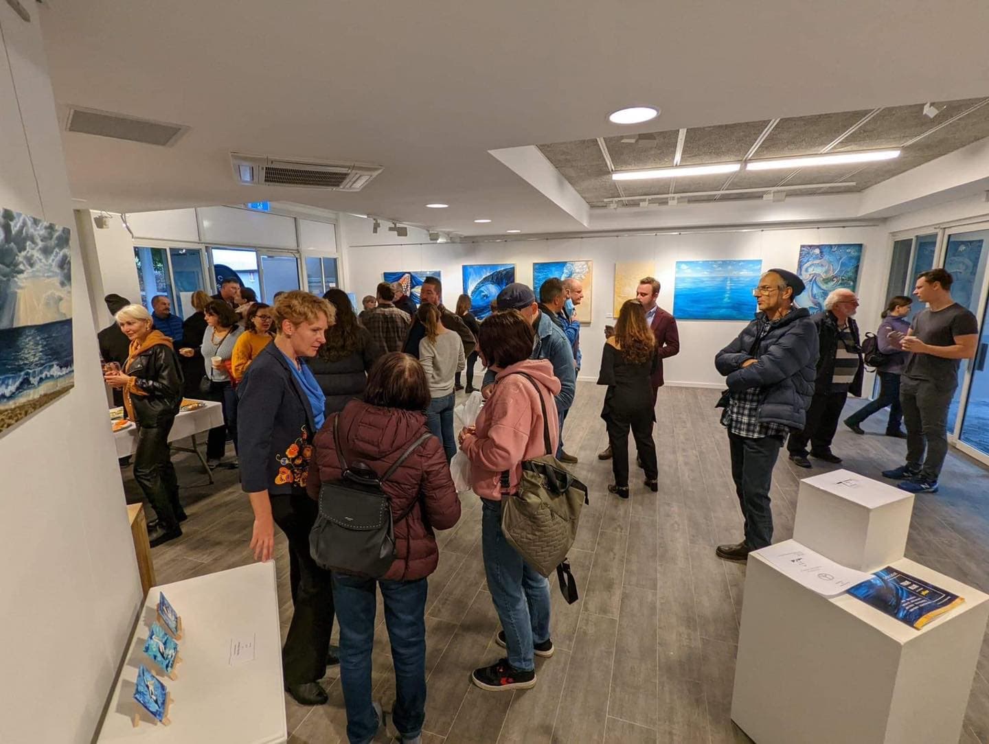 Visitors in the gallery