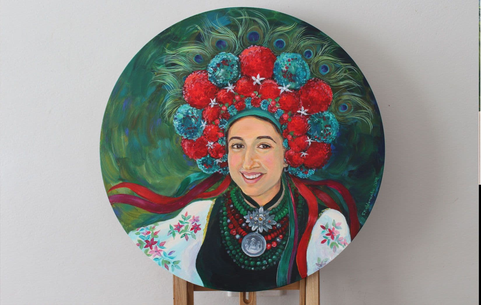 Girl in a wreath