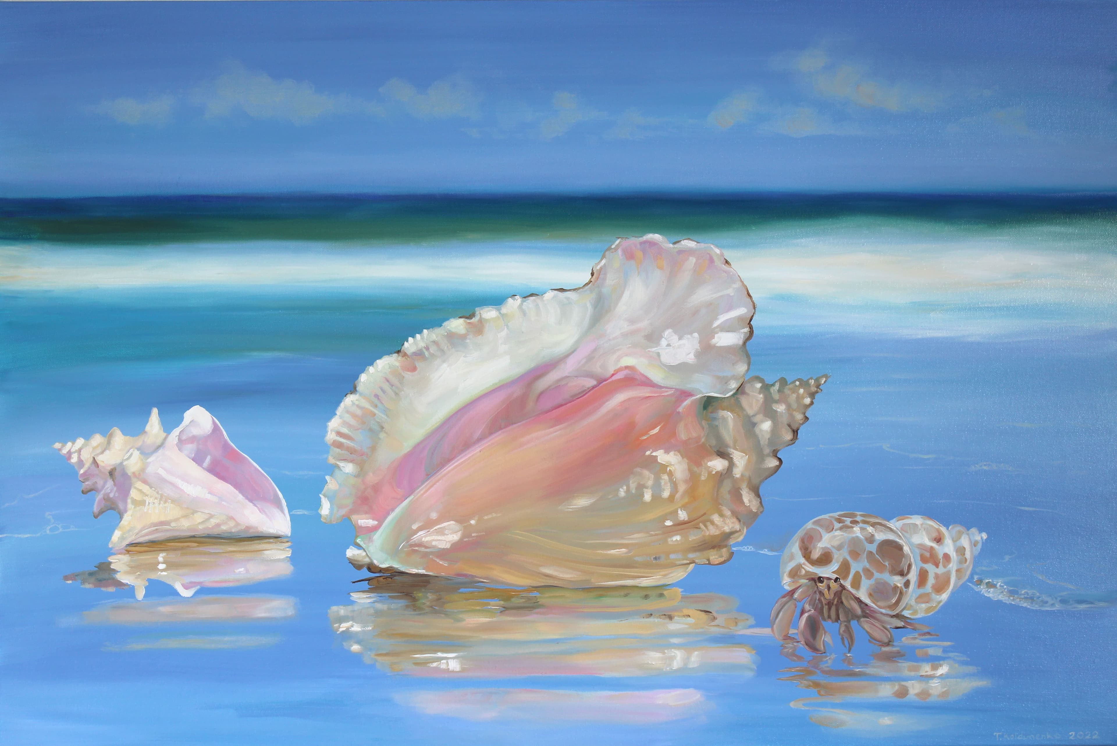 Painting of Northern Beaches on the wall