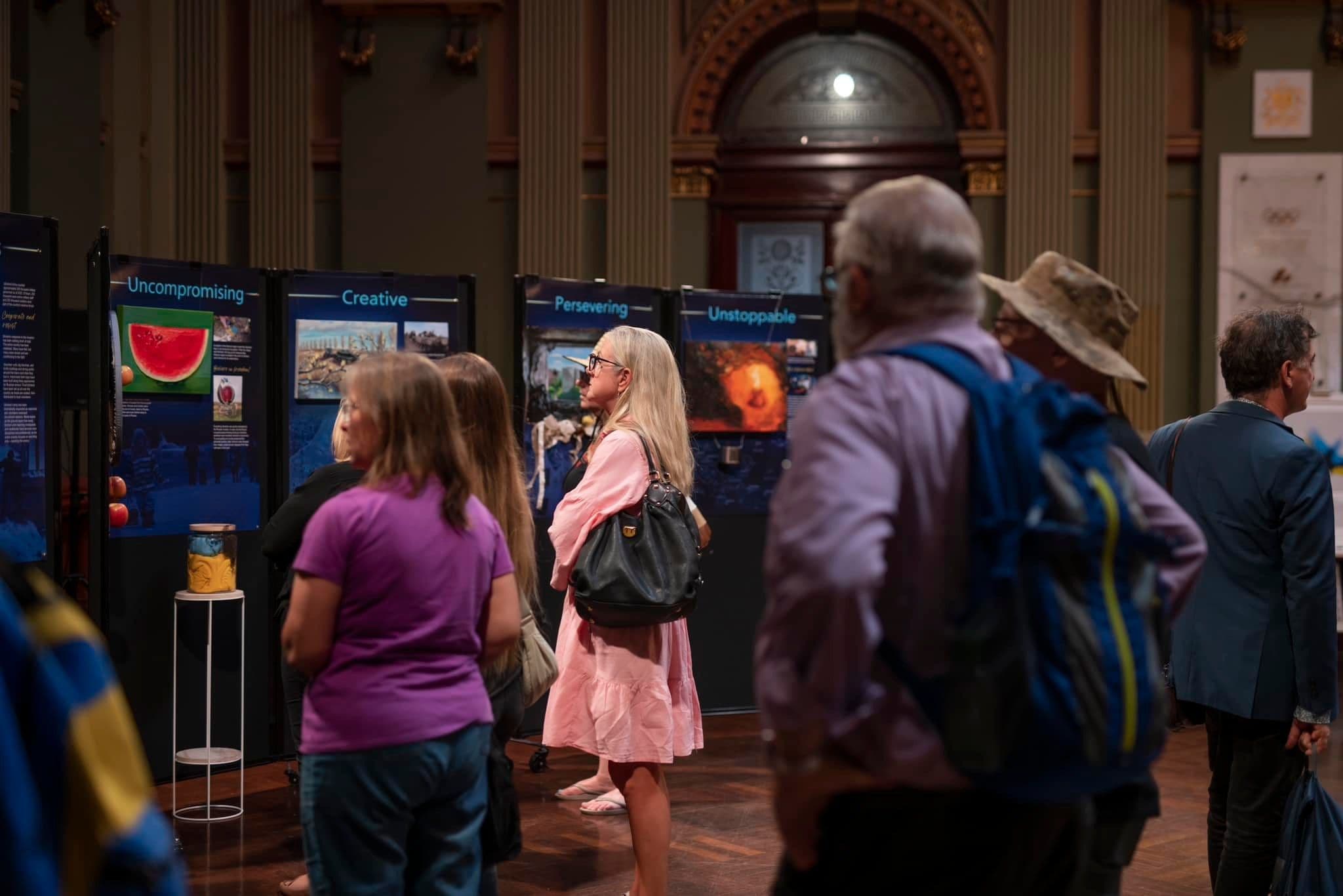 Visitors at Town hall