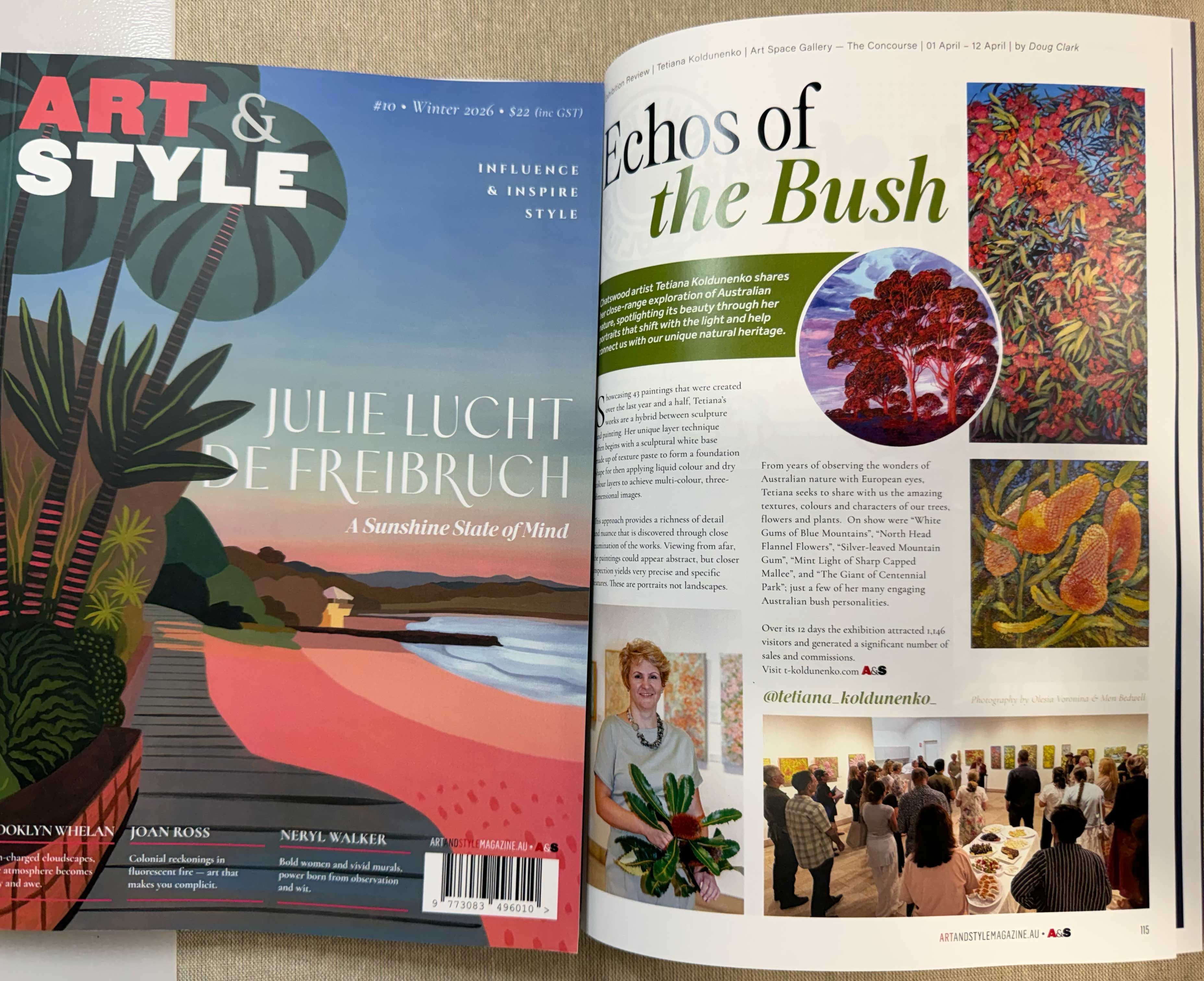 Magazine page opened