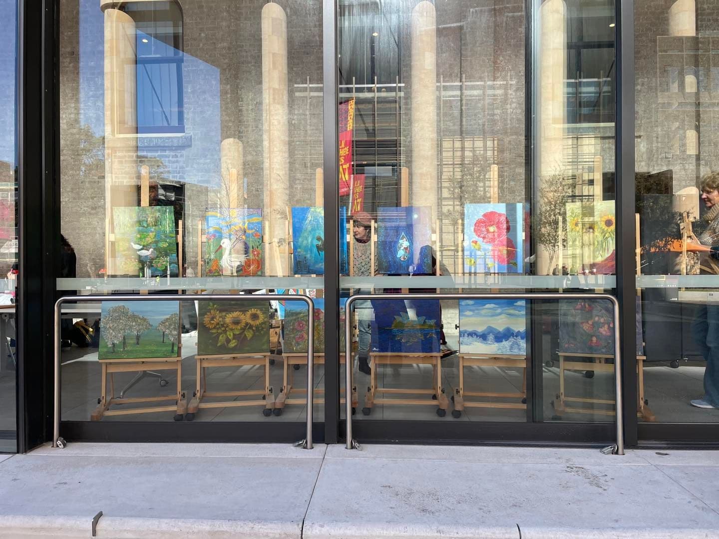 View of the exhibition from the outside