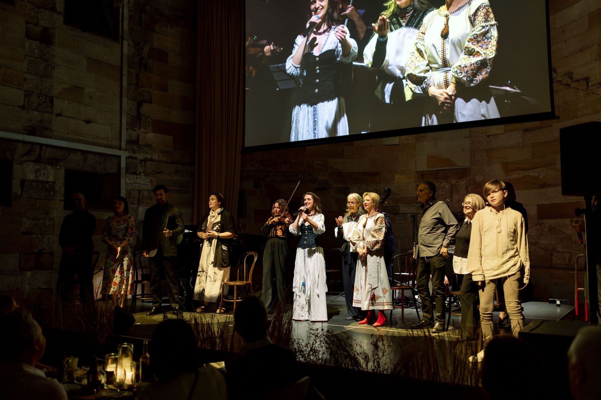 Performers on stage